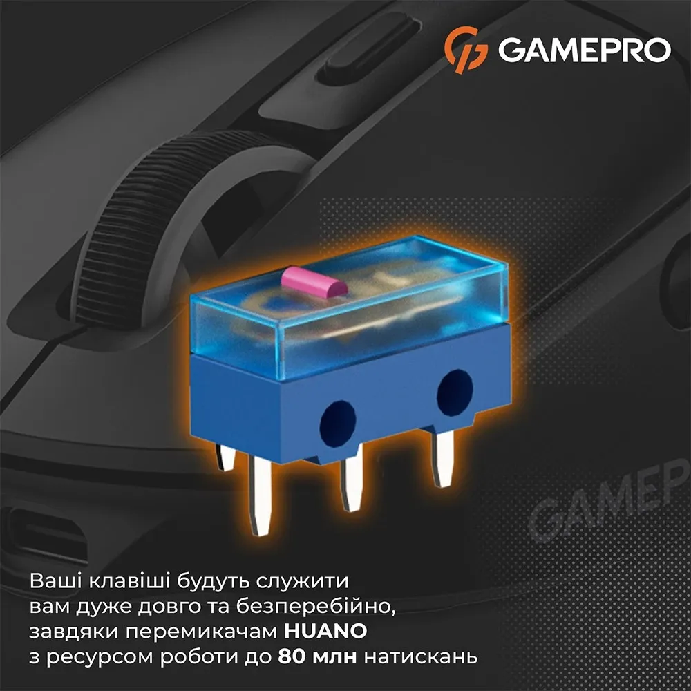 Миша бездротова GamePro Genesis Airmaster Black (GM167B) - мініатюра 8