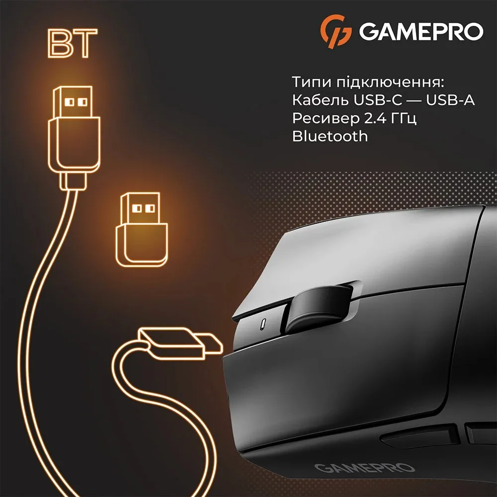 Миша бездротова GamePro Genesis Wizard Black (GM160B) - мініатюра 10