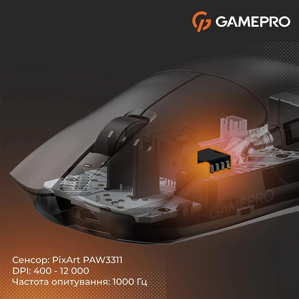 Миша бездротова GamePro Genesis Wizard Black (GM160B) - мініатюра 11