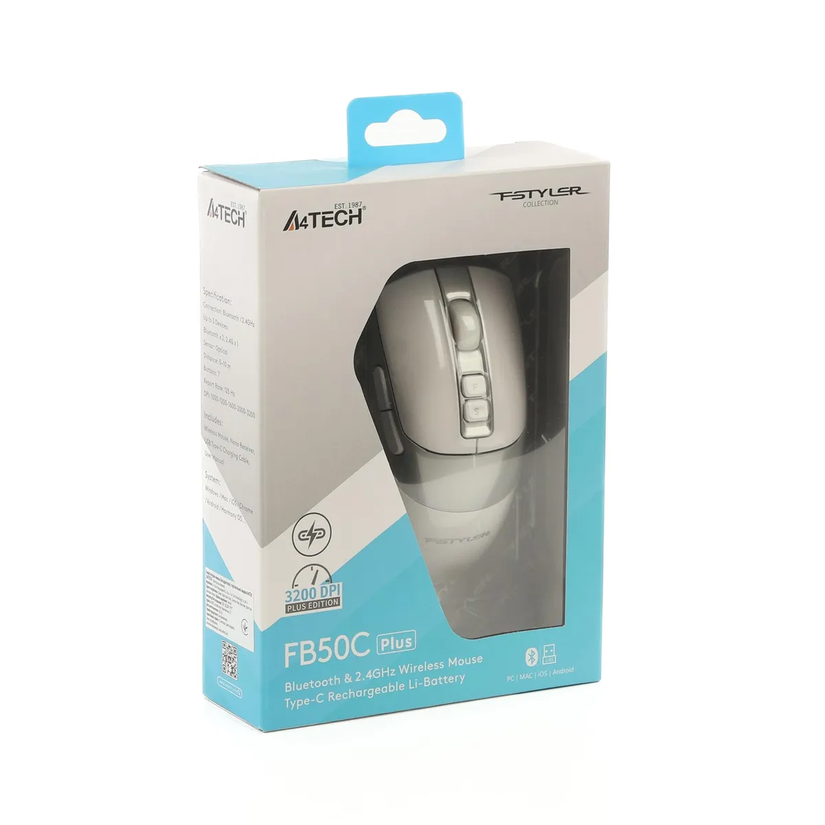 Миша бездротова A4Tech Fstyler FB50C Plus White - мініатюра 12