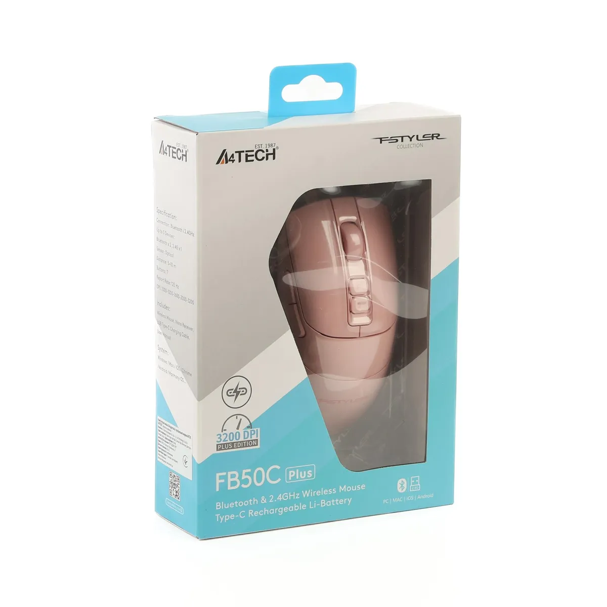 Миша бездротова A4Tech Fstyler FB50C Plus Pink - мініатюра 12
