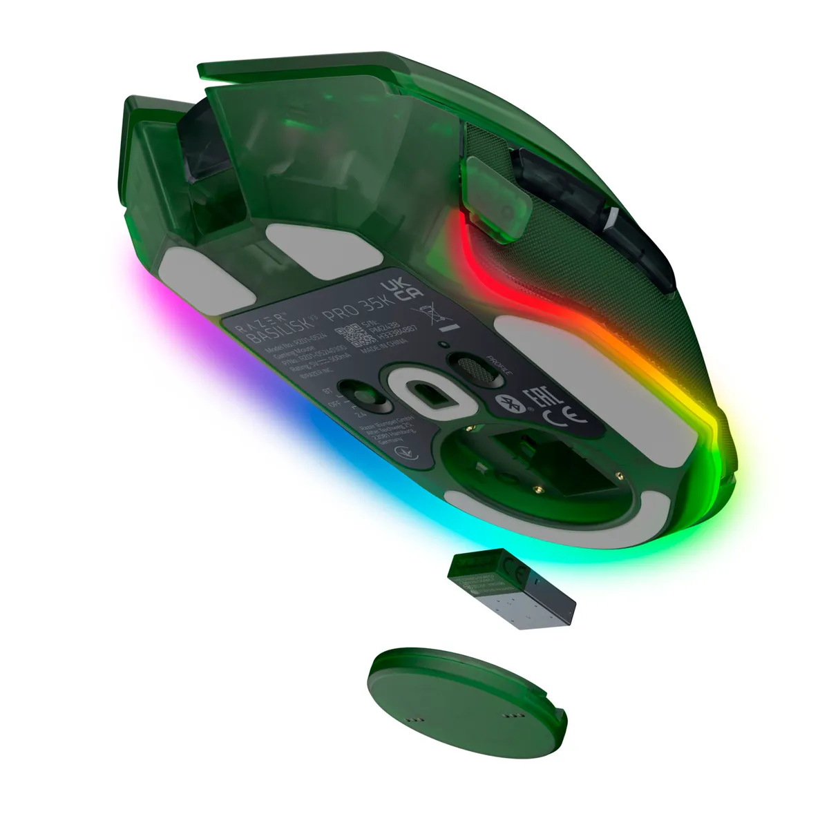 Миша бездротова Razer Basilisk V3 Pro 35K Phantom Green (RZ01-05240300-R3G1) - мініатюра 4