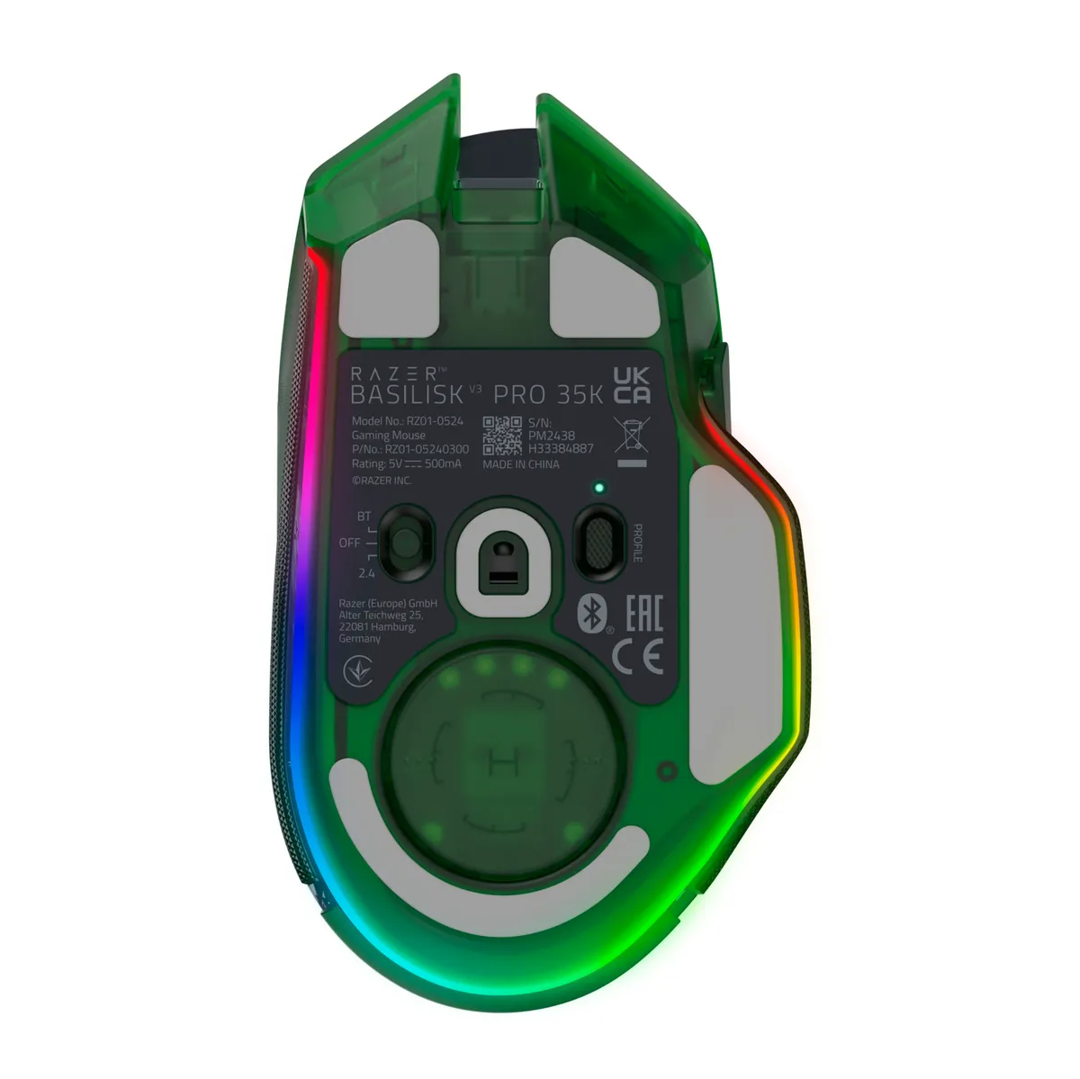 Миша бездротова Razer Basilisk V3 Pro 35K Phantom Green (RZ01-05240300-R3G1) - мініатюра 5