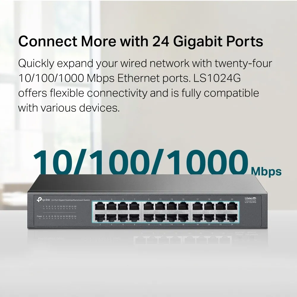 Комутатор TP-Link LS1024G - мініатюра 2