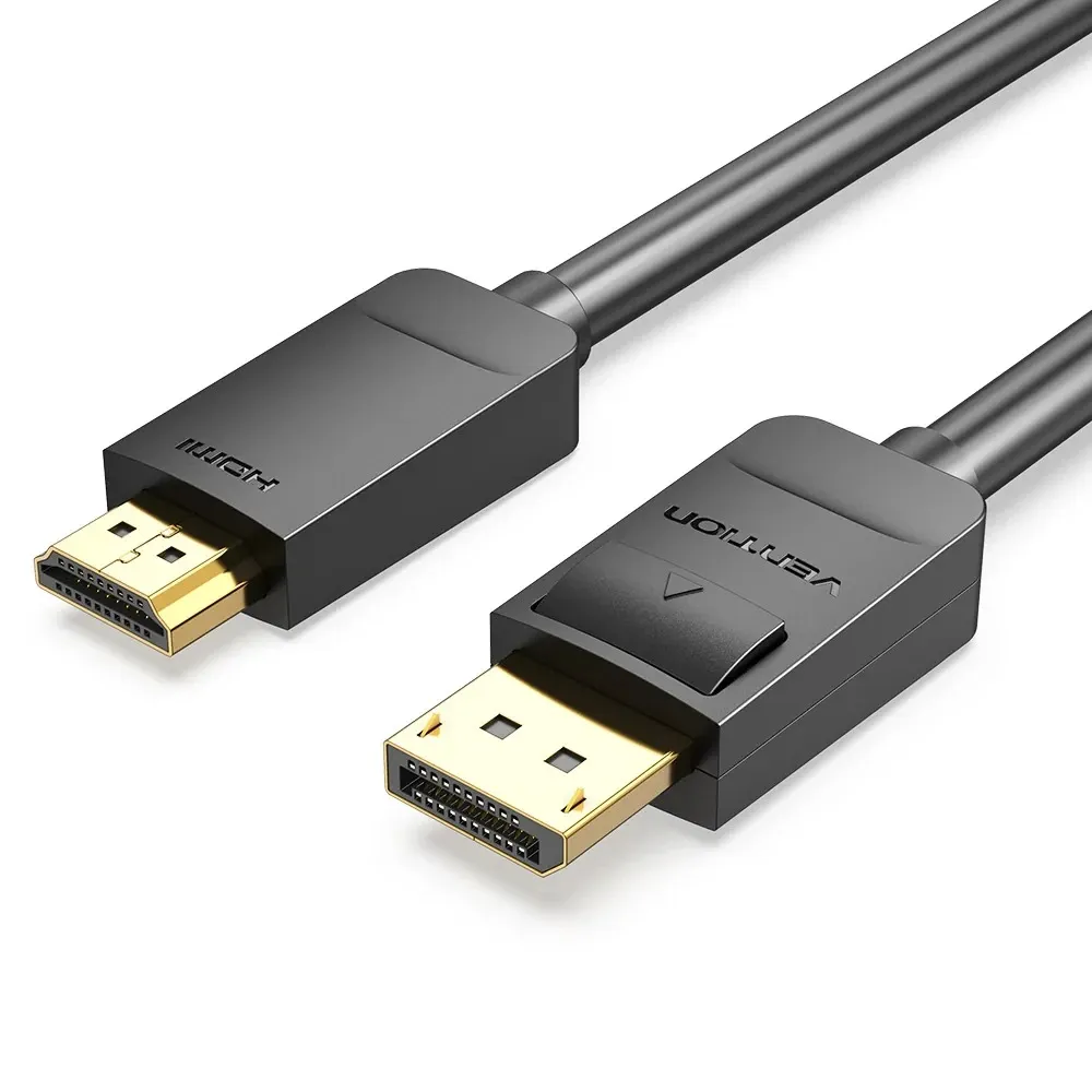 Кабель Vention DisplayPort - HDMI (M/M), 2 м, Black (HADBH) - зображення 1