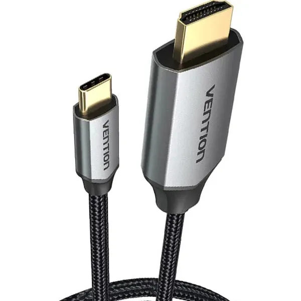 Кабель Vention HDMI - USB Type-C (M/M), V 2.0, 1.5 м, чорний/сірий (CRBBG) - мініатюра 2