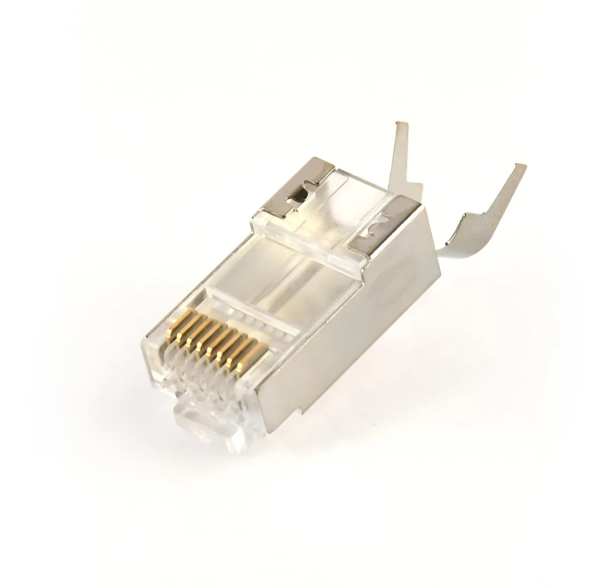 Конектор RJ 45 Cablexpert (LC-PTF7-01/100) 8P8C, Cat.7, FTP, з наскрізними отворами, позолочені контакти (100 шт/уп) - мініатюра 2
