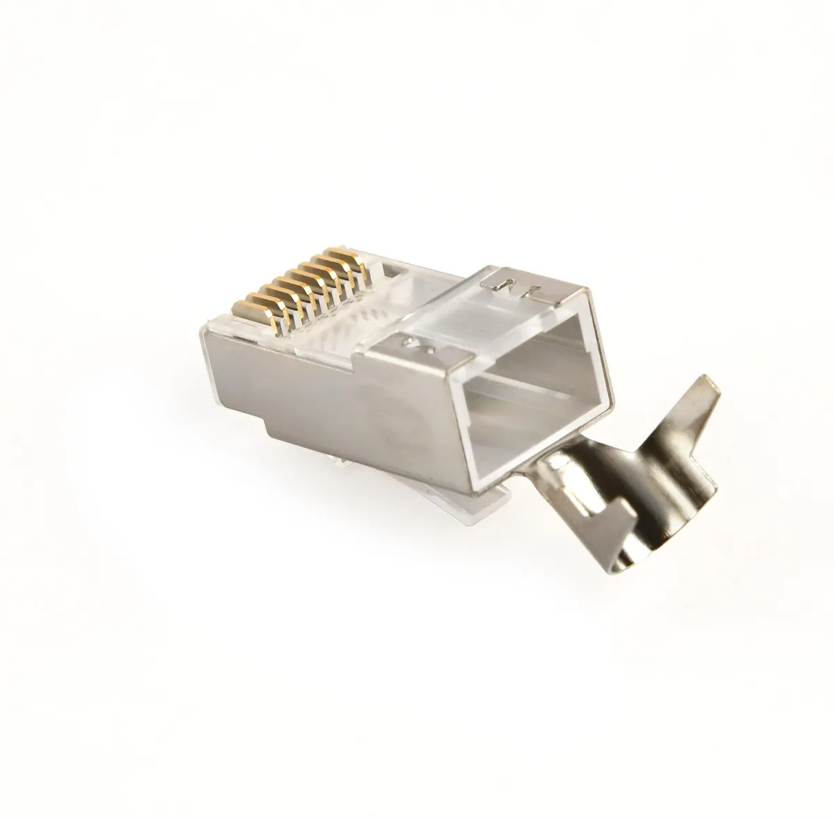 Конектор RJ 45 Cablexpert (LC-PTF7-01/100) 8P8C, Cat.7, FTP, з наскрізними отворами, позолочені контакти (100 шт/уп) - мініатюра 3