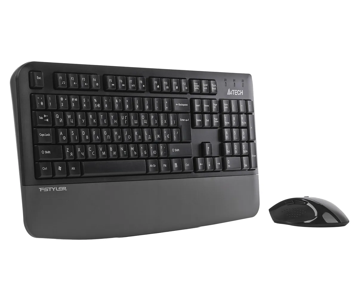 Комплект (клавіатура, миша) бездротовий A4Tech Fstyler FG2500S Plus Grey - мініатюра 2