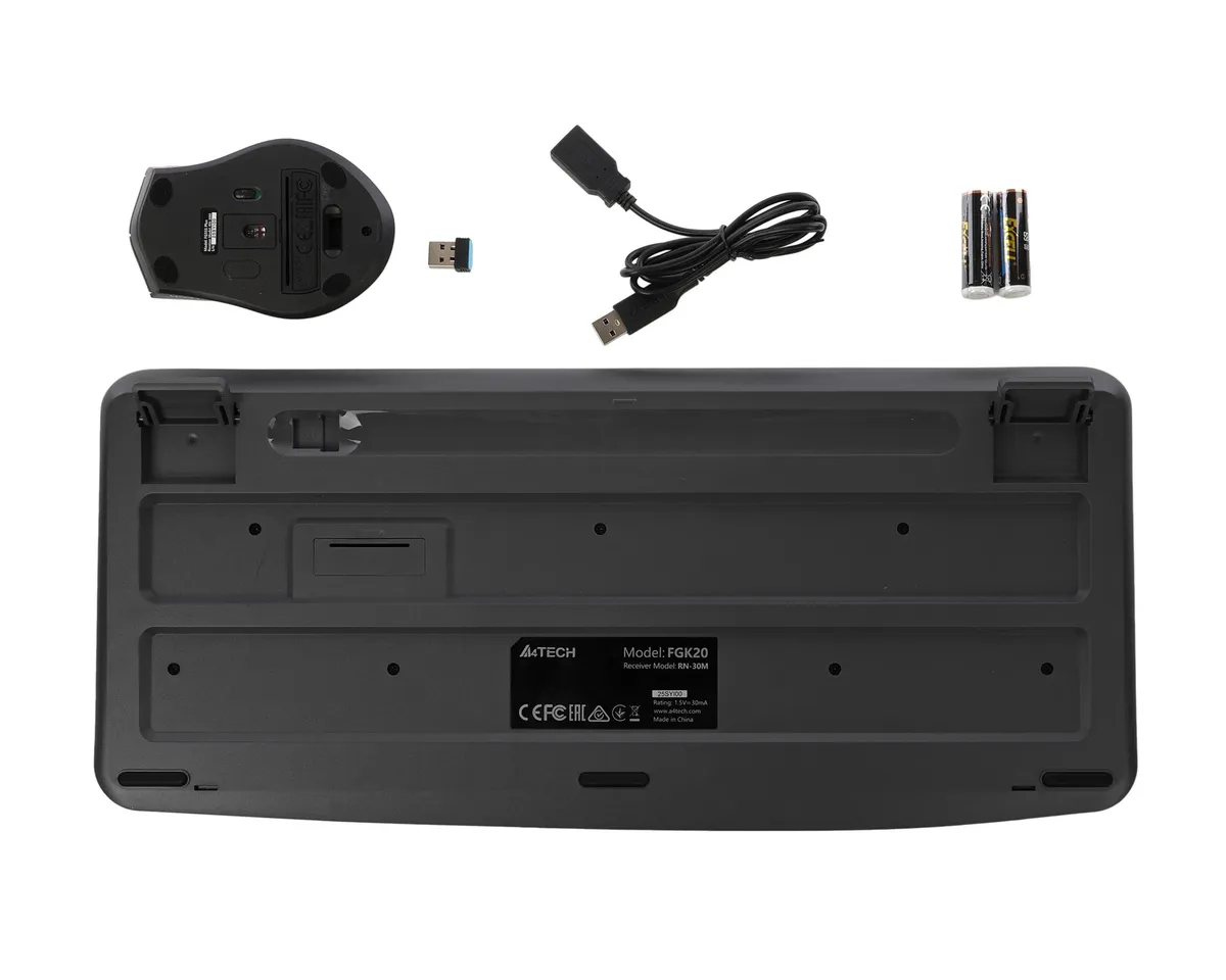 Комплект (клавіатура, миша) бездротовий A4Tech Fstyler FG2500S Plus Grey - мініатюра 6