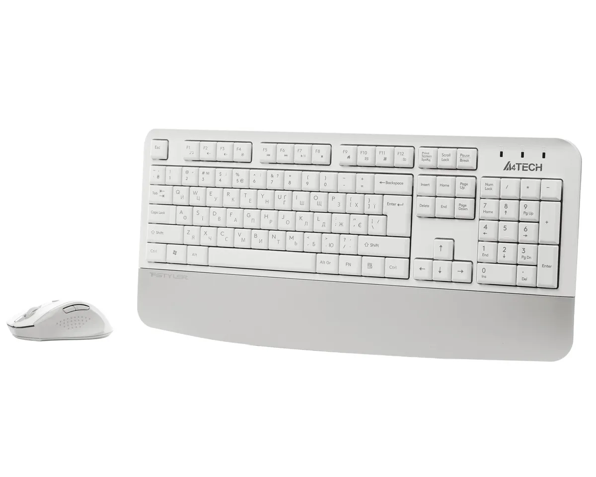Комплект (клавіатура, миша) бездротовий A4Tech Fstyler FG2500S Plus White - зображення 1