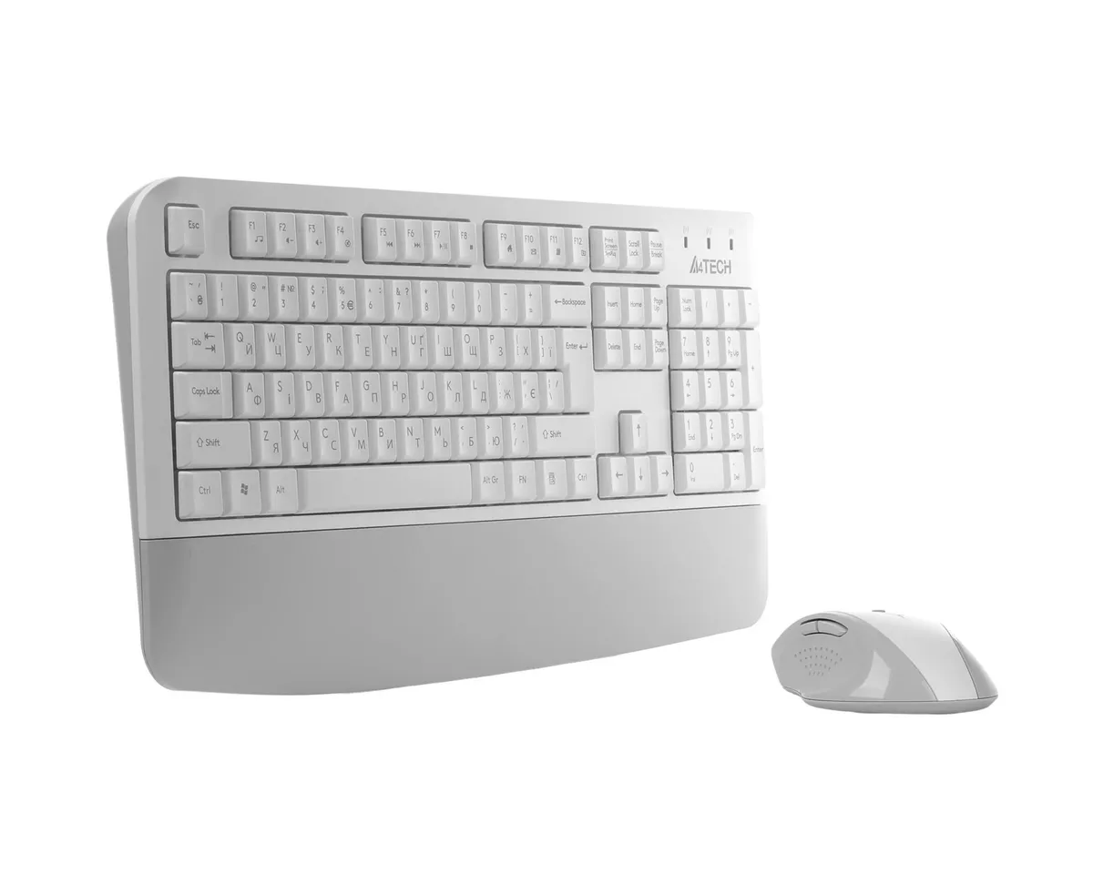 Комплект (клавіатура, миша) бездротовий A4Tech Fstyler FG2500S Plus White - мініатюра 2