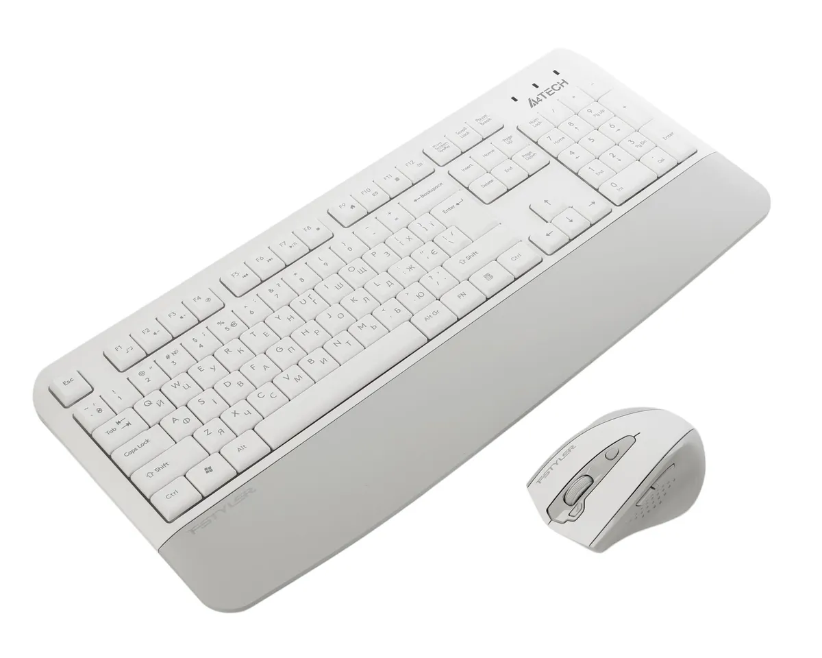 Комплект (клавіатура, миша) бездротовий A4Tech Fstyler FG2500S Plus White - мініатюра 3