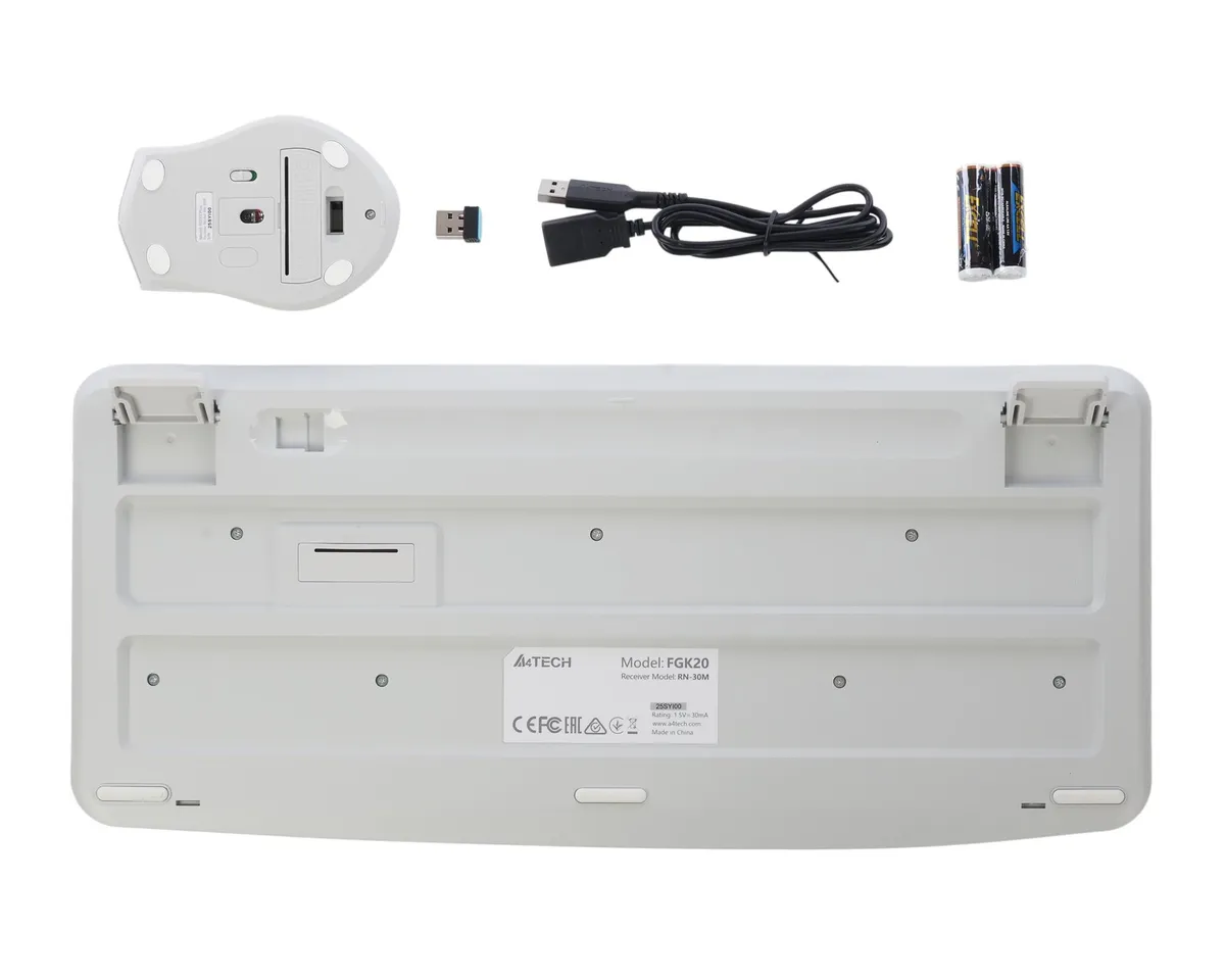 Комплект (клавіатура, миша) бездротовий A4Tech Fstyler FG2500S Plus White - мініатюра 6