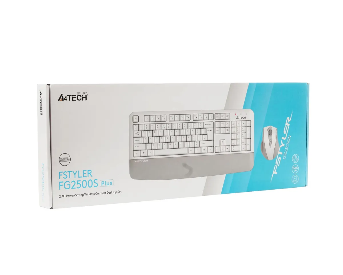 Комплект (клавіатура, миша) бездротовий A4Tech Fstyler FG2500S Plus White - мініатюра 7