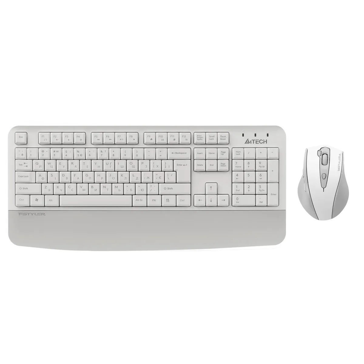 Комплект (клавіатура, миша) бездротовий A4Tech Fstyler FG2500S Plus White - мініатюра 8