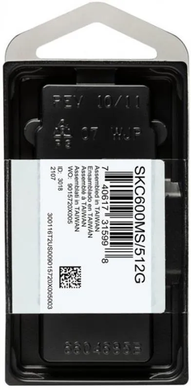 Накопичувач SSD  256GB Kingston KC600 mSATA SATAIII 3D TLC (SKC600MS/256G) - мініатюра 8