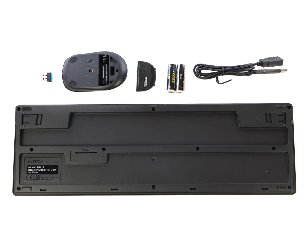 Комплект (клавіатура, миша) бездротовий A4Tech FG1200 Black - мініатюра 4