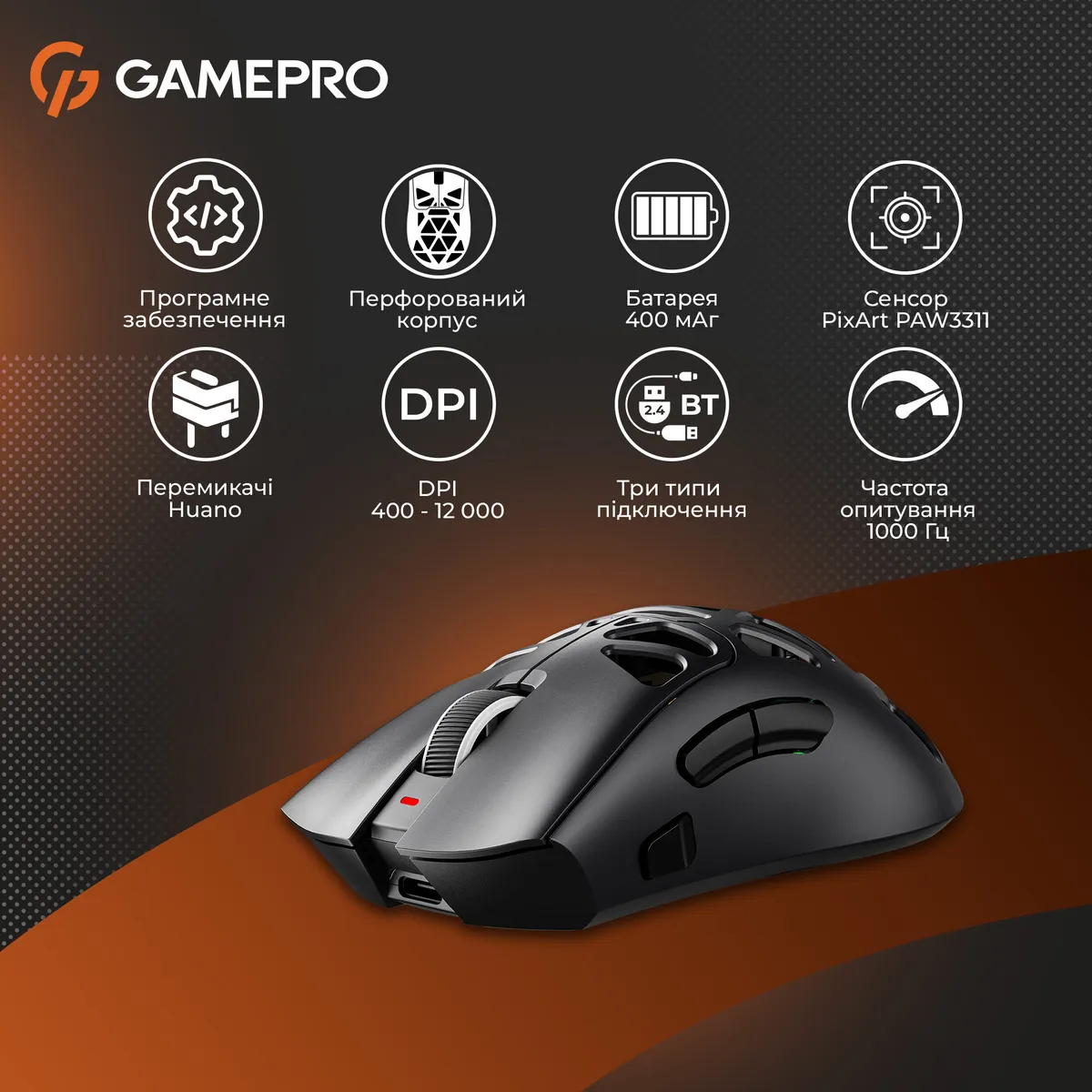 Миша бездротова GamePro Genesis Spider (GM870B) - мініатюра 14