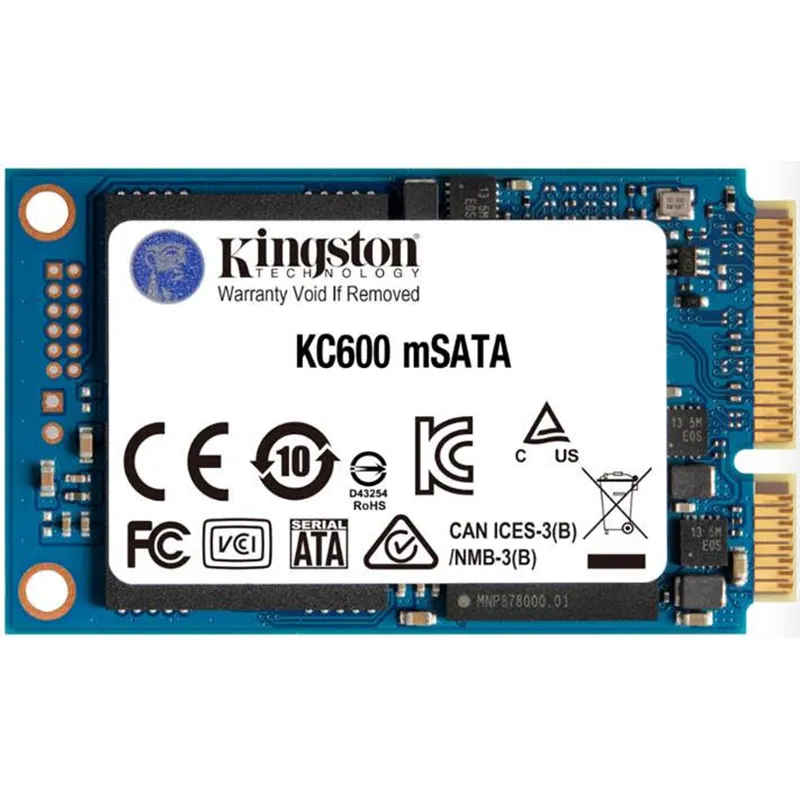 Накопичувач SSD  512GB Kingston KC600 mSATA SATAIII 3D TLC (SKC600MS/512G) - зображення 1