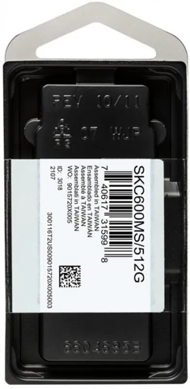 Накопичувач SSD  512GB Kingston KC600 mSATA SATAIII 3D TLC (SKC600MS/512G) - мініатюра 8
