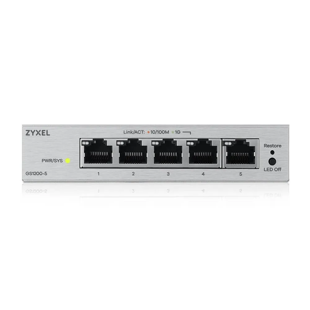 Комутатор ZYXEL GS1200-5 v3 (GS1200-5V3-EU0101F) - мініатюра 2