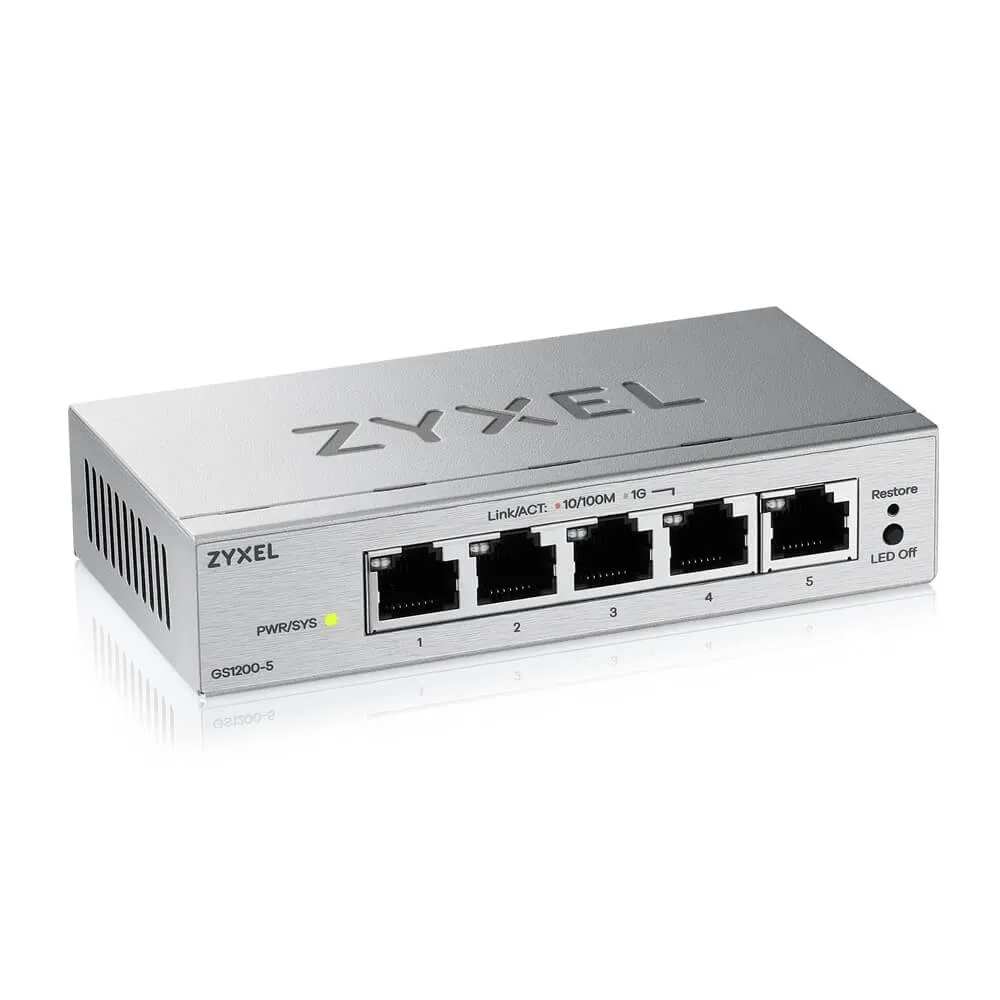 Комутатор ZYXEL GS1200-5 v3 (GS1200-5V3-EU0101F) - мініатюра 3