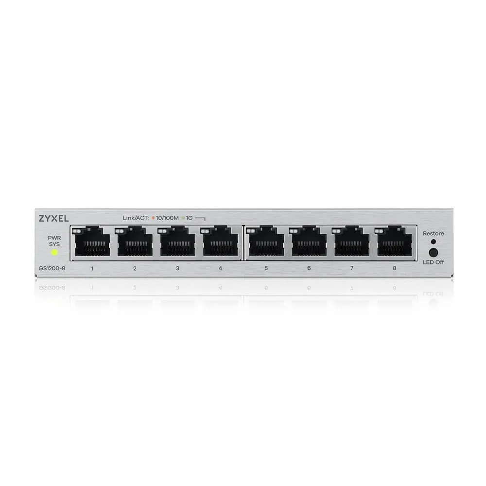 Комутатор ZYXEL GS1200-8 v3 (GS1200-8V3-EU0101F) - мініатюра 2