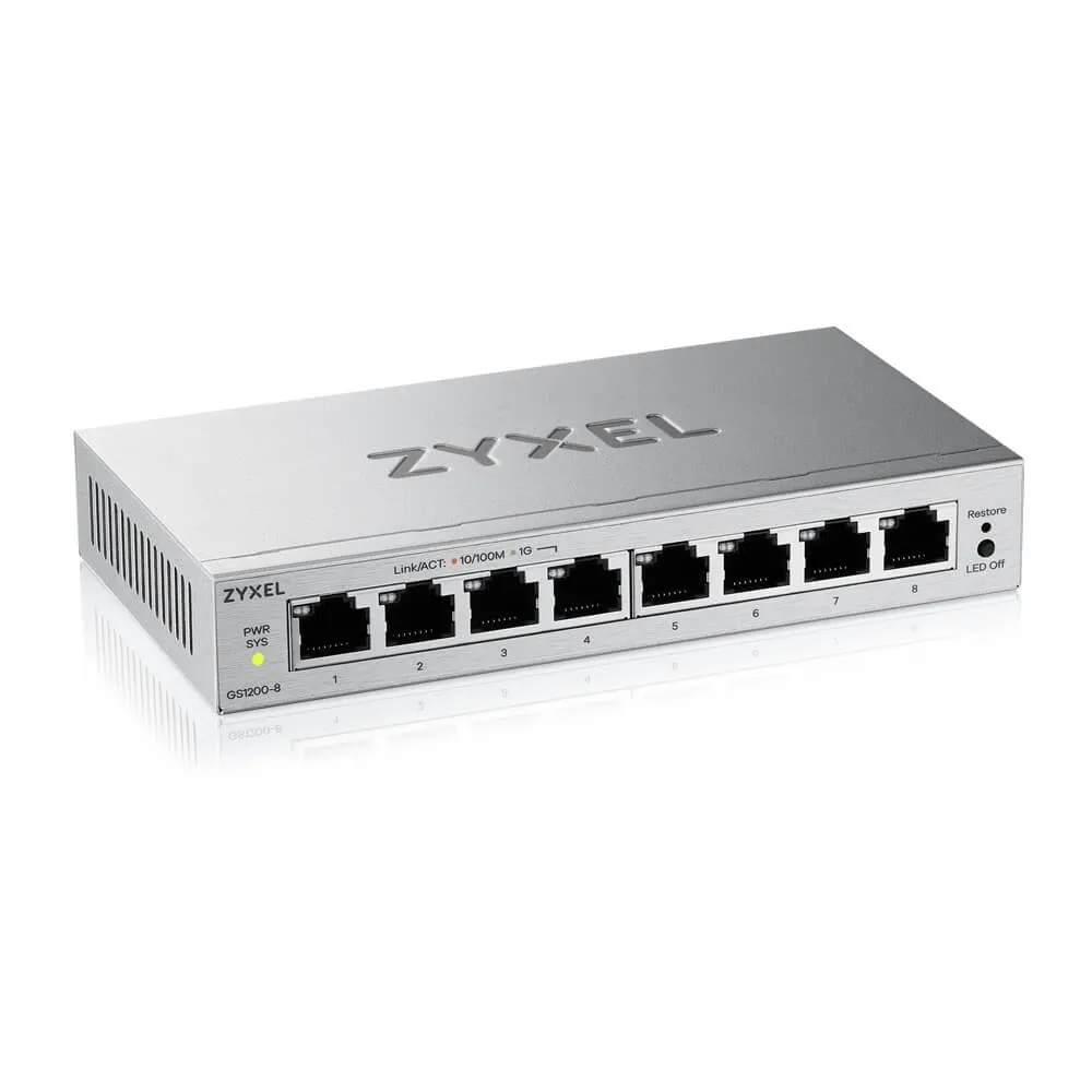 Комутатор ZYXEL GS1200-8 v3 (GS1200-8V3-EU0101F) - мініатюра 3