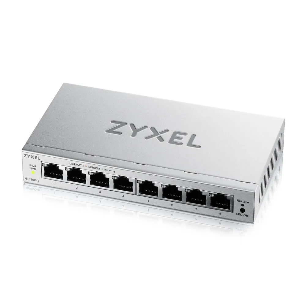 Комутатор ZYXEL GS1200-8 v3 (GS1200-8V3-EU0101F) - мініатюра 4