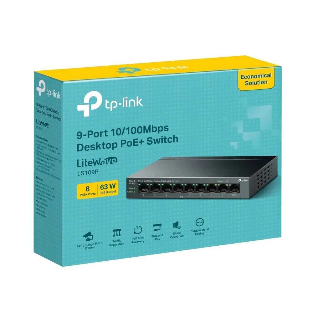 Комутатор TP-Link LS109P - зображення 1