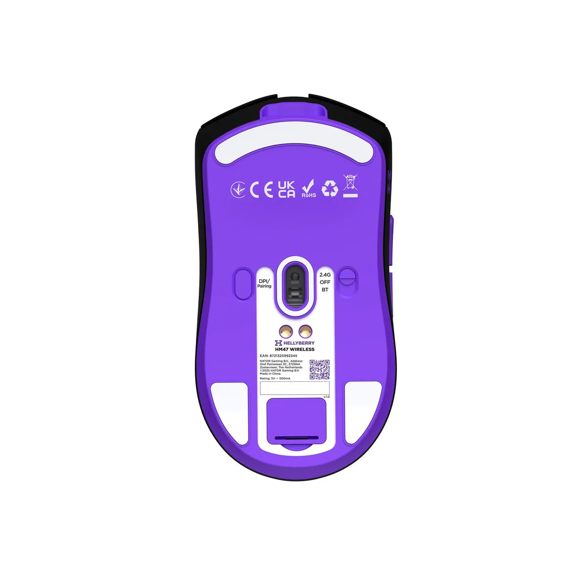 Миша бездротова Hator Hellyberry HM47 Wireless Black/Violet (HM47_black_violet) - мініатюра 6