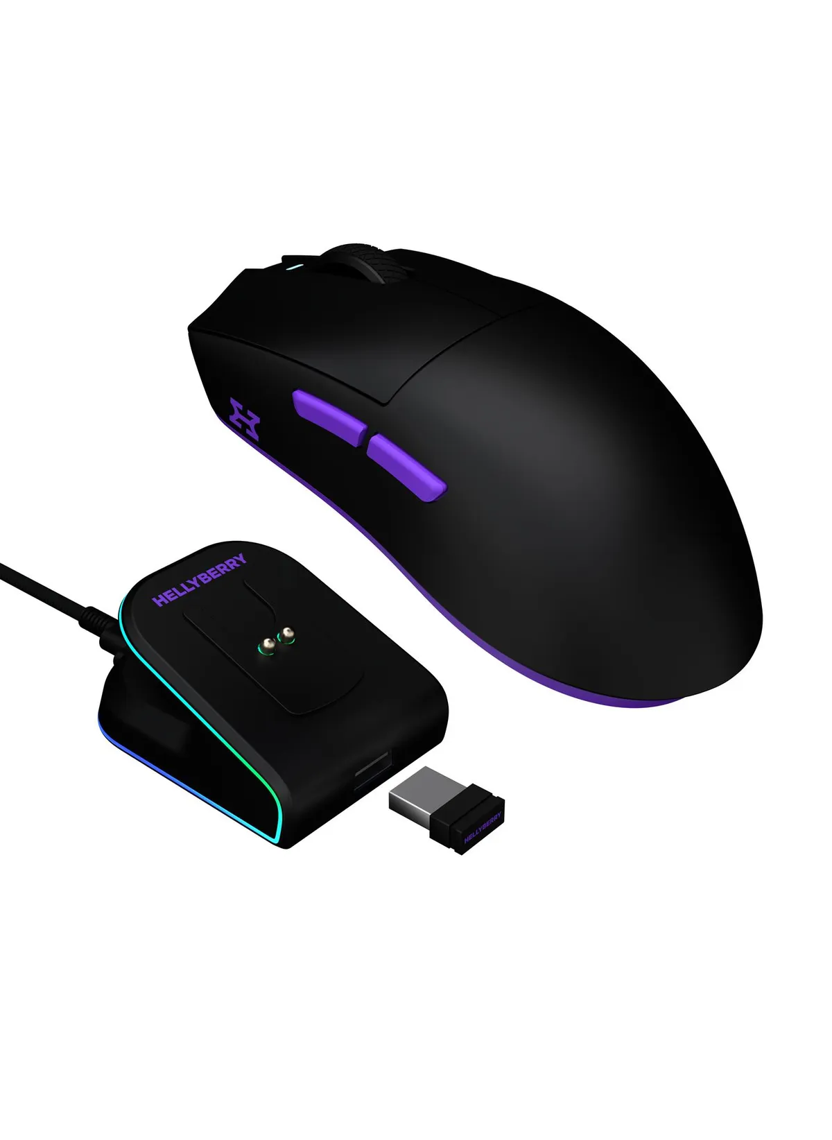 Миша бездротова Hator Hellyberry HM47 Wireless Black/Violet (HM47_black_violet) - мініатюра 8