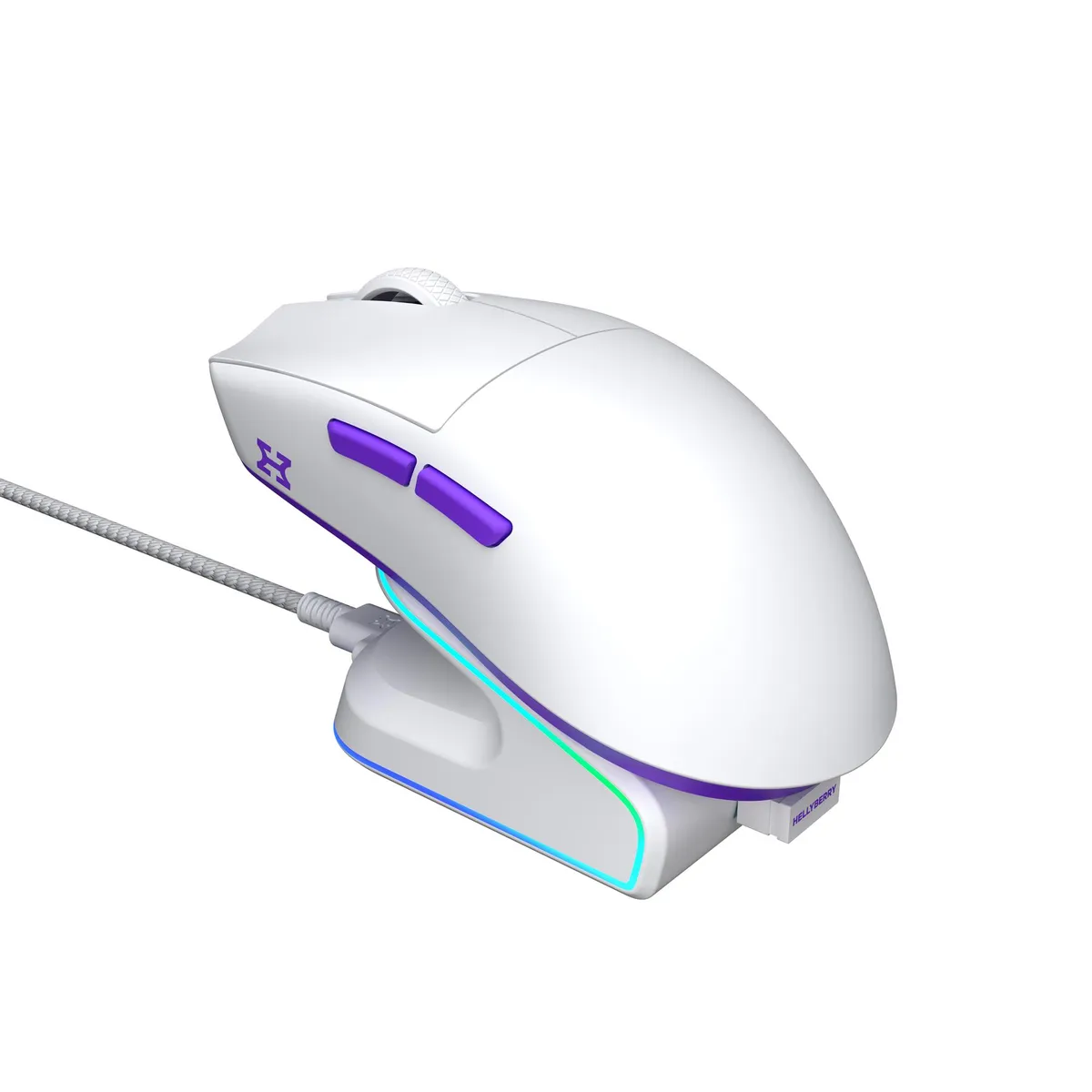 Миша бездротова Hator Hellyberry HM47 Wireless White/Violet (HM47_white_violet) - мініатюра 7