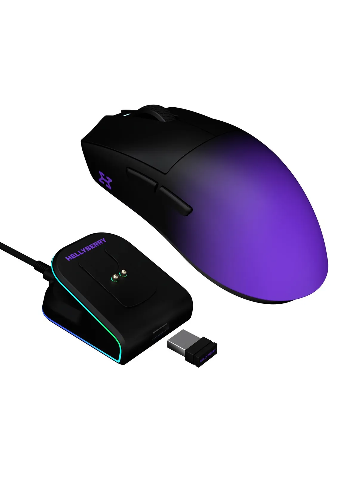 Миша бездротова Hator Hellyberry HM47 Pro Wireless Black/Violet Gradient (HM47PRO_black_violet) - мініатюра 8