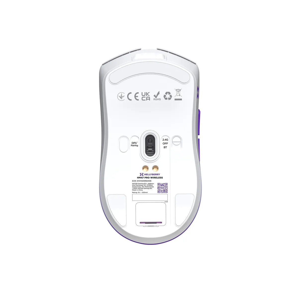Миша бездротова Hator Hellyberry HM47 Pro Wireless White/Violet Gradient (HM47PRO_white_violet) - мініатюра 6