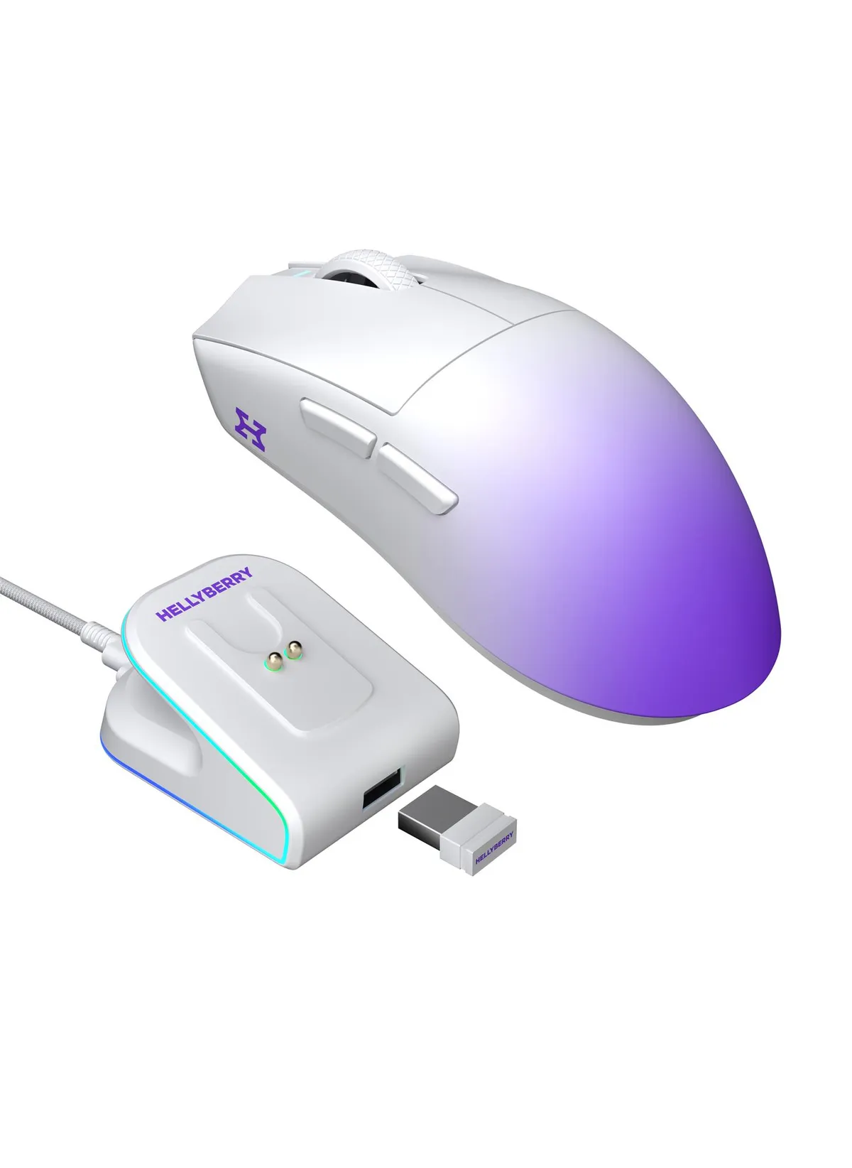 Миша бездротова Hator Hellyberry HM47 Pro Wireless White/Violet Gradient (HM47PRO_white_violet) - мініатюра 8