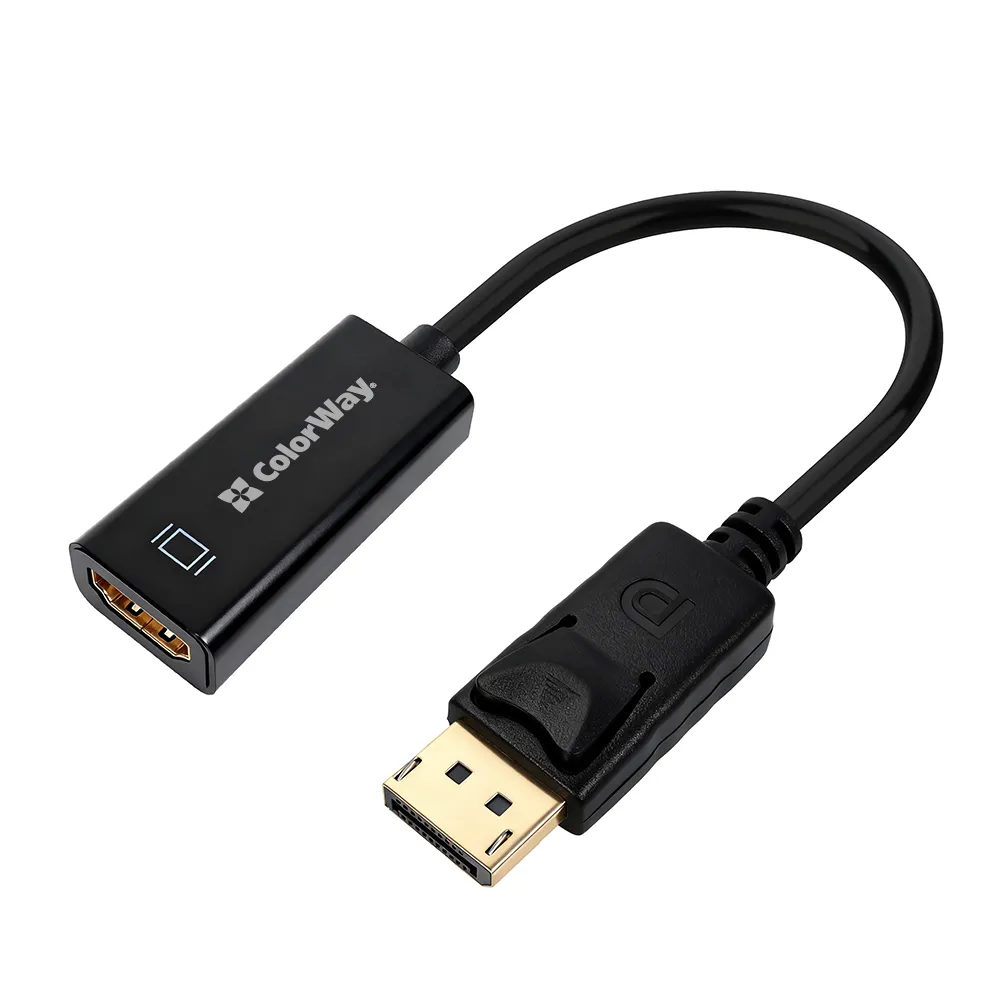 Адаптер Colorway DisplayPort - HDMI (M/F) 4K/30 Гц Black (CW-AD-DPHD) - мініатюра 10