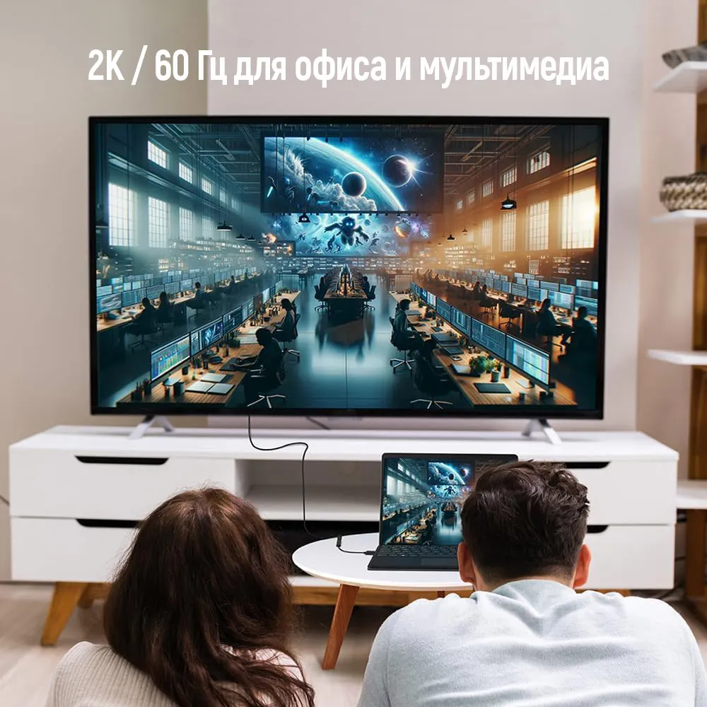 Адаптер Colorway DisplayPort - HDMI (M/F) 4K/30 Гц Black (CW-AD-DPHD) - мініатюра 4