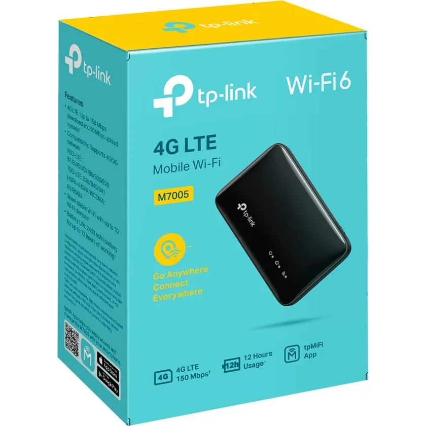 Бездротовий 3G/4G маршрутизатор TP-Link M7005 Black - мініатюра 4