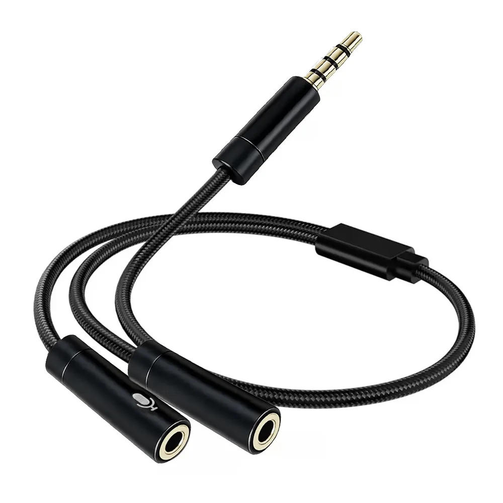 Адаптер ColorWay 3.5 мм - 2х3.5 мм (M/F), 0.28 м, Black (CW-AD-J2FJ) - мініатюра 12