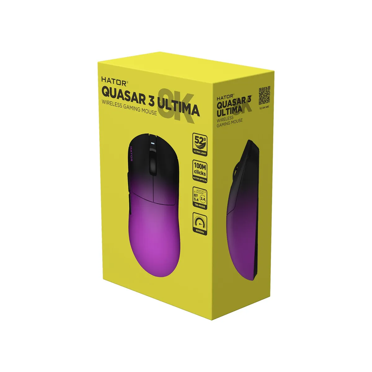 Миша бездротова Hator Quasar 3 Ultima 8K Wireless Black/Violet (HTM760) - мініатюра 7