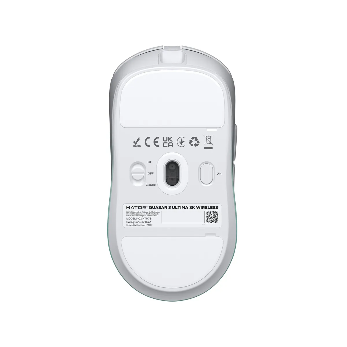 Миша бездротова Hator Quasar 3 Ultima 8K Wireless White/Mint (HTM761) - мініатюра 6