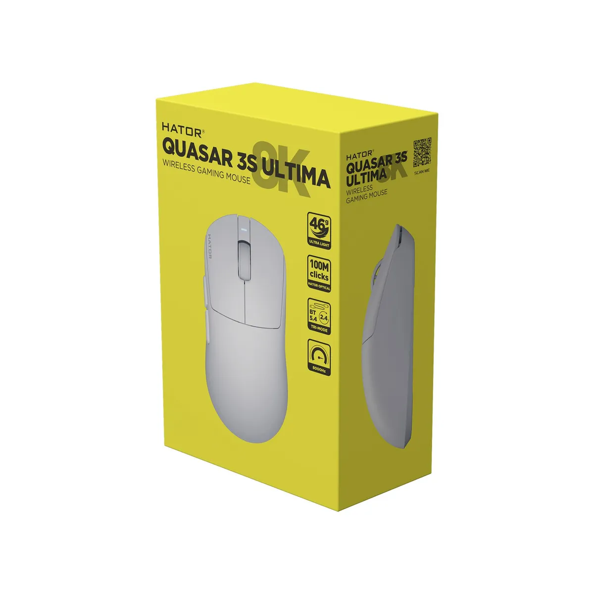 Миша бездротова Hator Quasar 3S Ultima 8K Wireless White (HTM661) - мініатюра 7