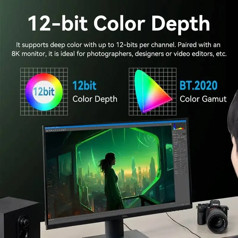 Кабель Vention HDMI - HDMI V 2.1 (M/M), 3 м, Green (ALOGI) - мініатюра 3