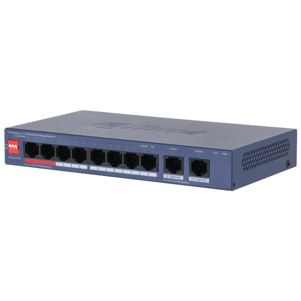 Комутатор Dahua DH-CS4010-8GT-110-V2 PoE - зображення 1