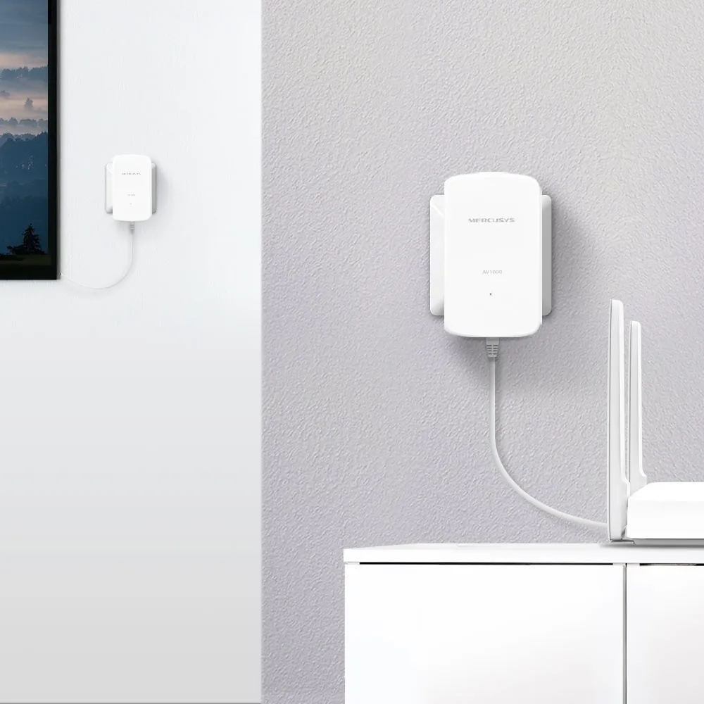 Комплект адаптерів Powerline Mercusys MP500 Kit (AV1000, 1xGE, 2 шт) - мініатюра 2