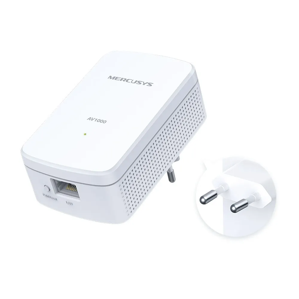 Комплект адаптерів Powerline Mercusys MP500 Kit (AV1000, 1xGE, 2 шт) - мініатюра 3