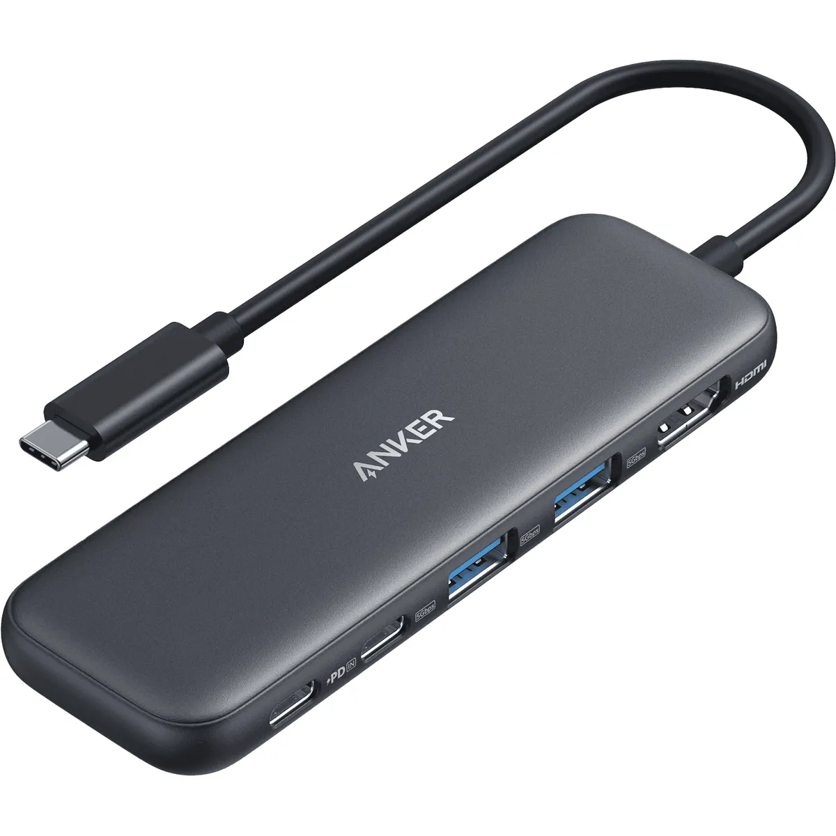 USB-хаб Anker USB-C Hub 332 5-in-1 Black (A8355H11) - зображення 1