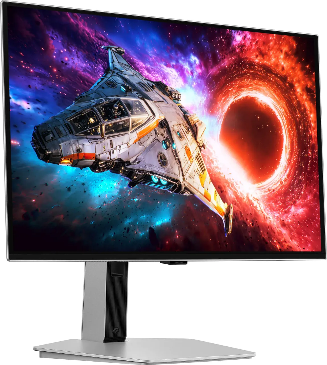 Монiтор Samsung 27" Odyssey Gaming G8 (LS27HG802SIXUA) OLED Silver 240Hz - мініатюра 2